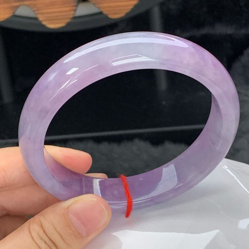 Bracelets - Gelang batu giok alami berwarna ungu