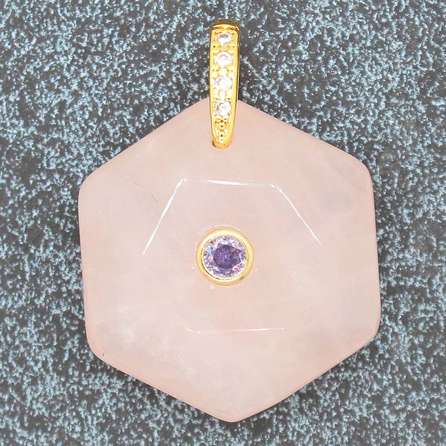 Crystal Pendant Necklace Natural Stone - Liontin Batu Kristal Penyembuhan Alami Berbentuk