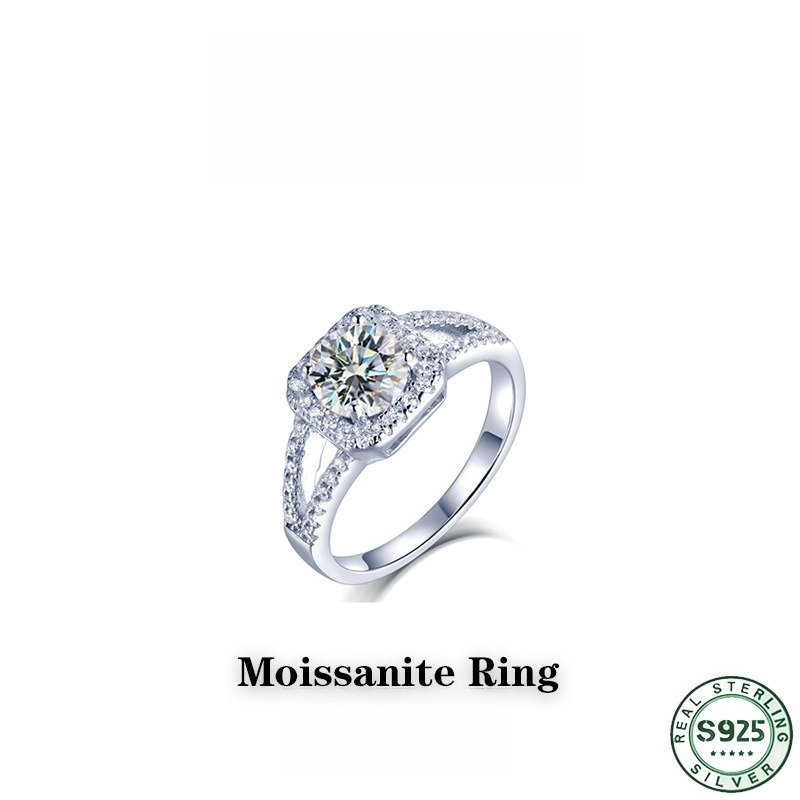 Moissanite Engagement Ring 1 Carat - Cincin berlian moissanite 1 karat yang