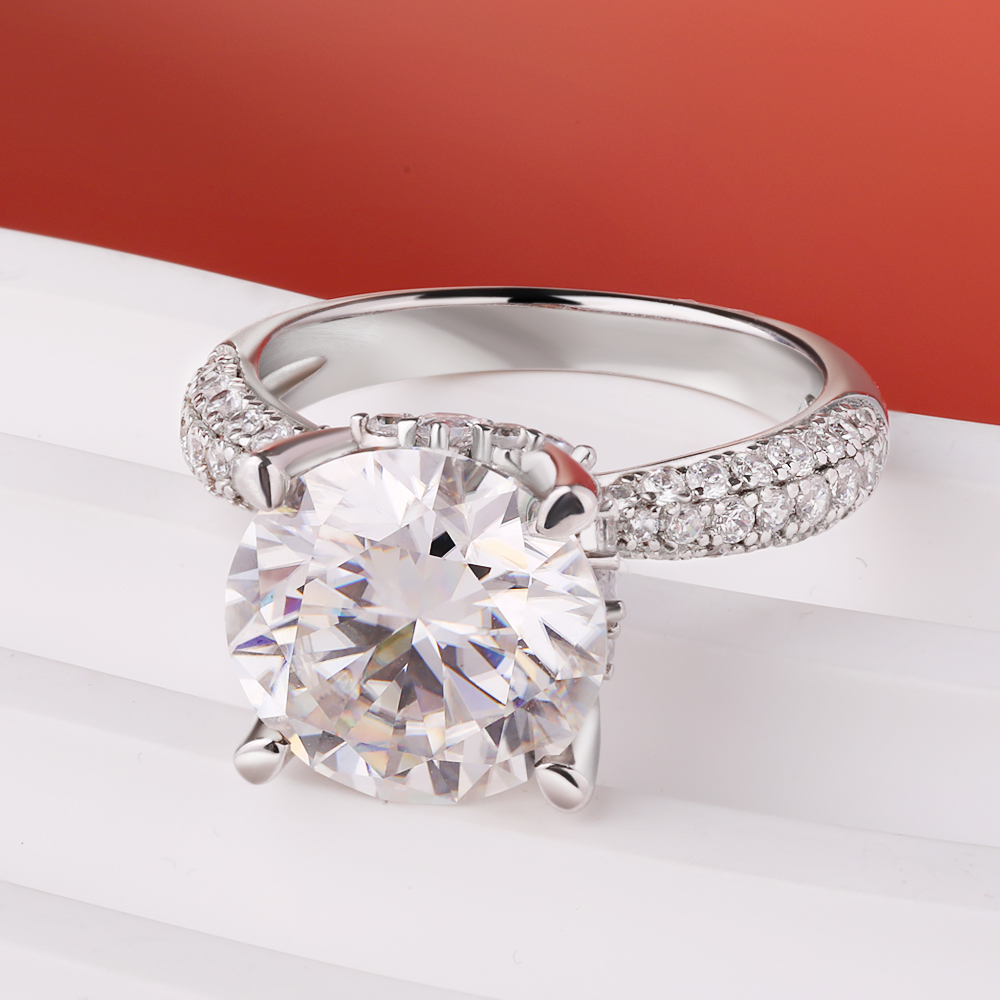 BXINY D Warna 5CT Moissanite C - Moissanite Engagement Ring 1 Carat ulasan dan harga