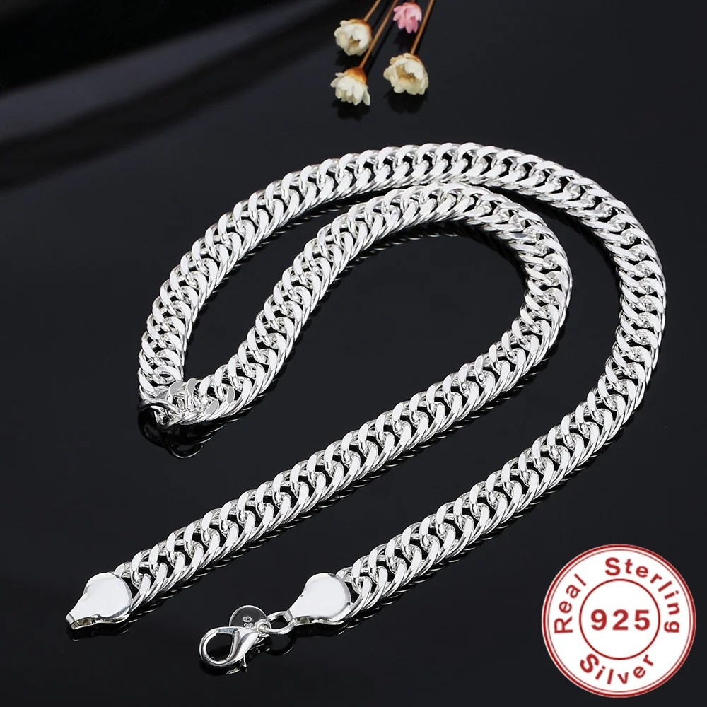 Kalung Rantai Samping Perak St - Cuban Link Chain 12Mm ulasan dan harga
