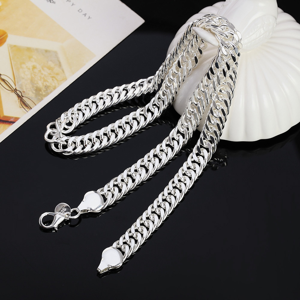 Kalung Rantai Samping Perak St - Cuban Link Chain 12Mm ulasan dan harga