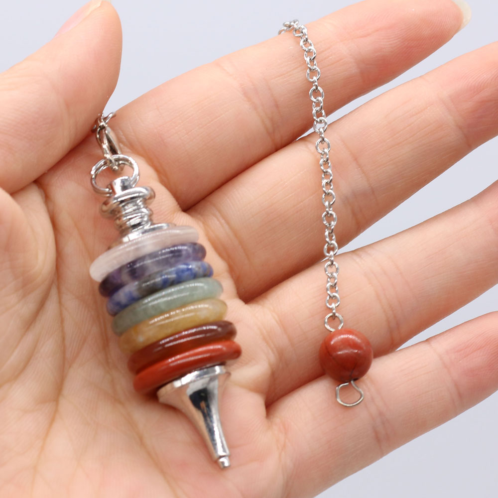Batu Alam Cakra Pendulum Radie - Crystal Pendant Necklace Natural Stone ulasan dan harga