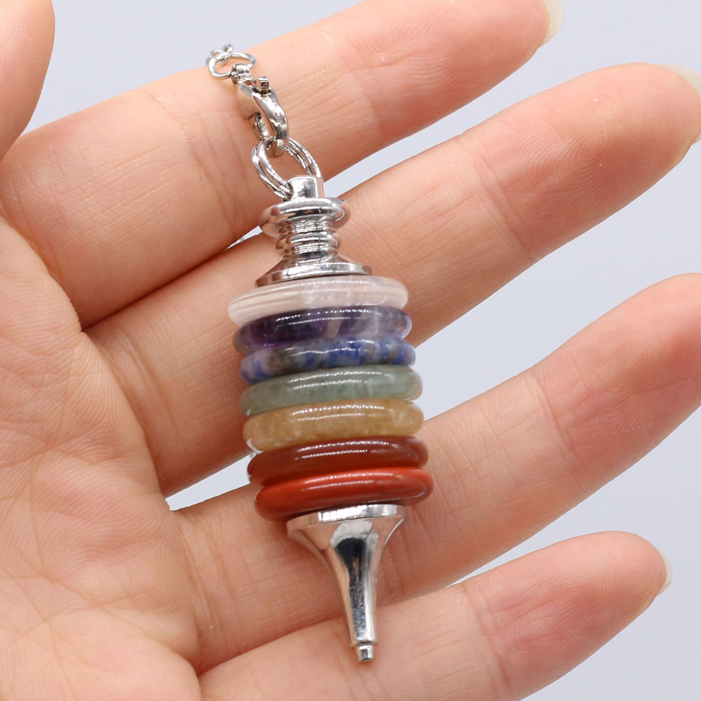 Batu Alam Cakra Pendulum Radie - Crystal Pendant Necklace Natural Stone ulasan dan harga