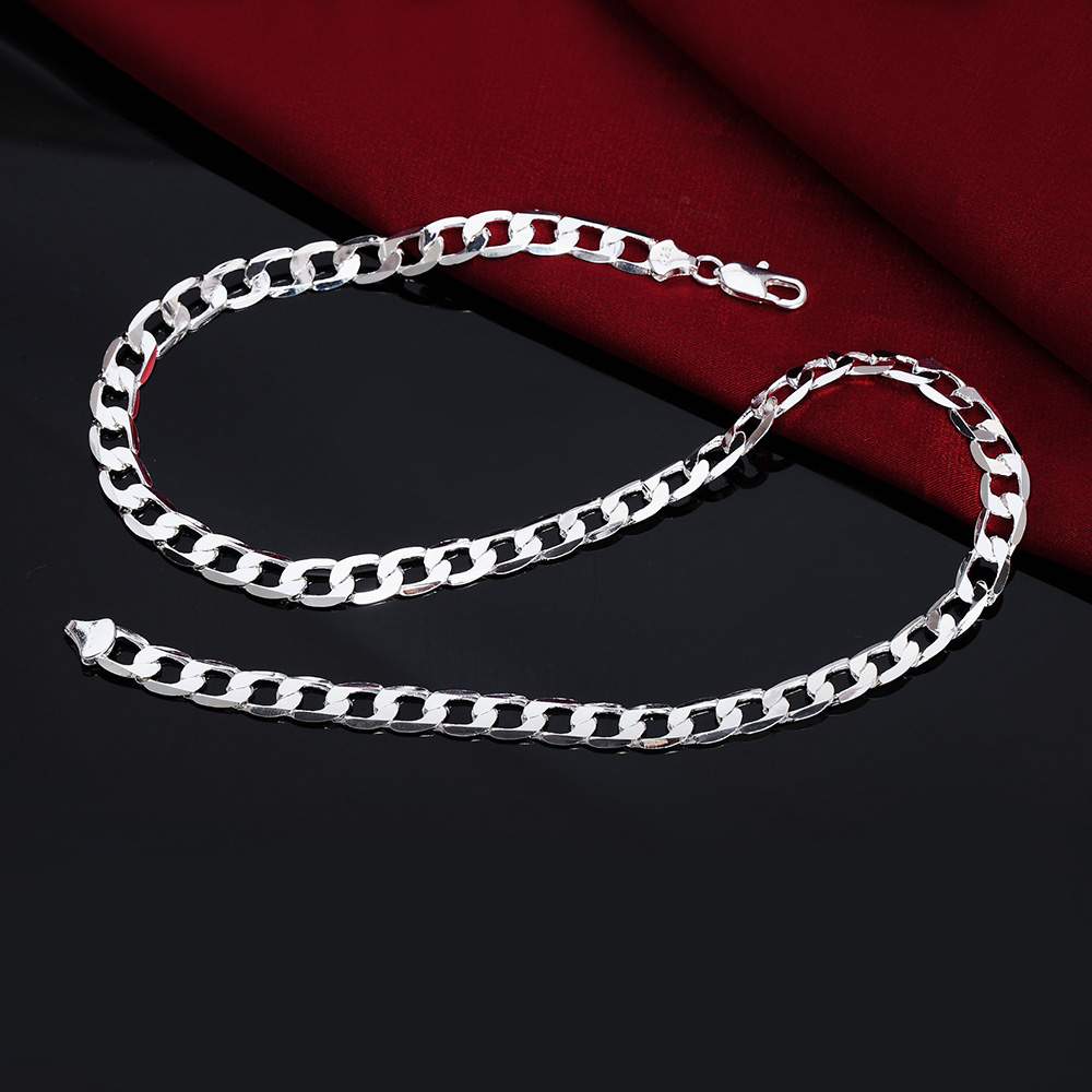 Penjualan panas kalung rantai  - 925 Sterling Silver Chain Necklace Men ulasan dan harga