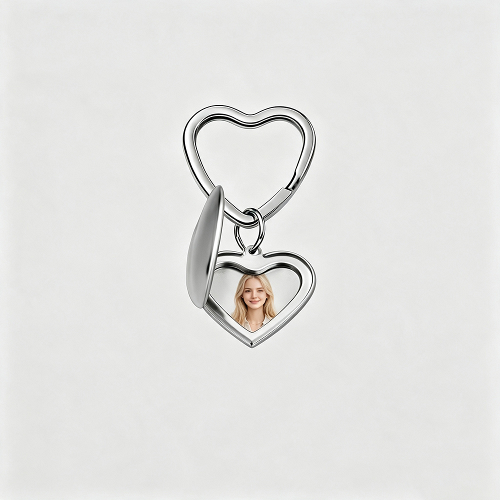Fnixtar 10pcs Gantungan Kunci  - Heart Locket Necklace Photo ulasan dan harga