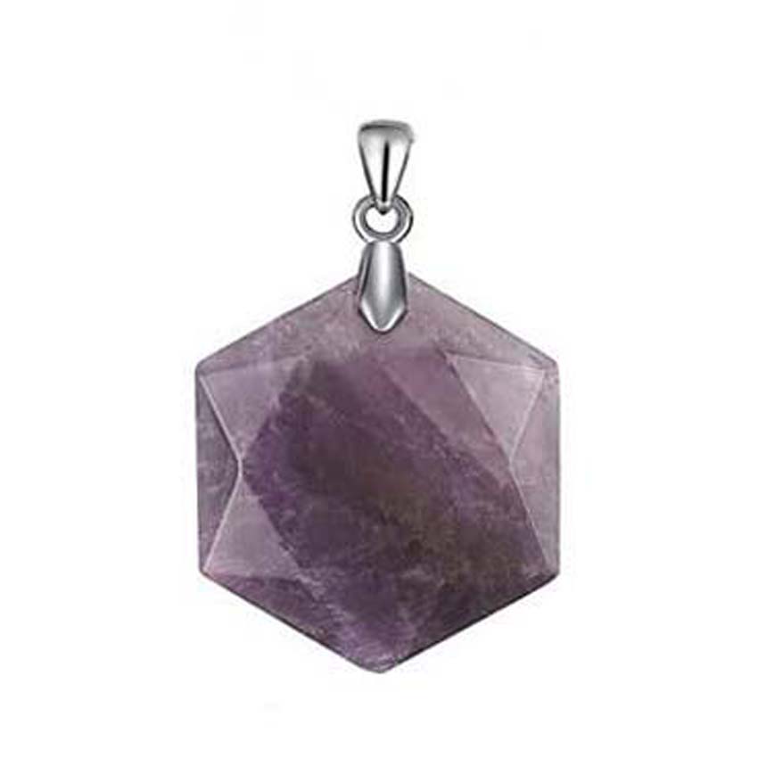 Liontin Batu Heksagram Kristal - Crystal Pendant Necklace Natural Stone ulasan dan harga