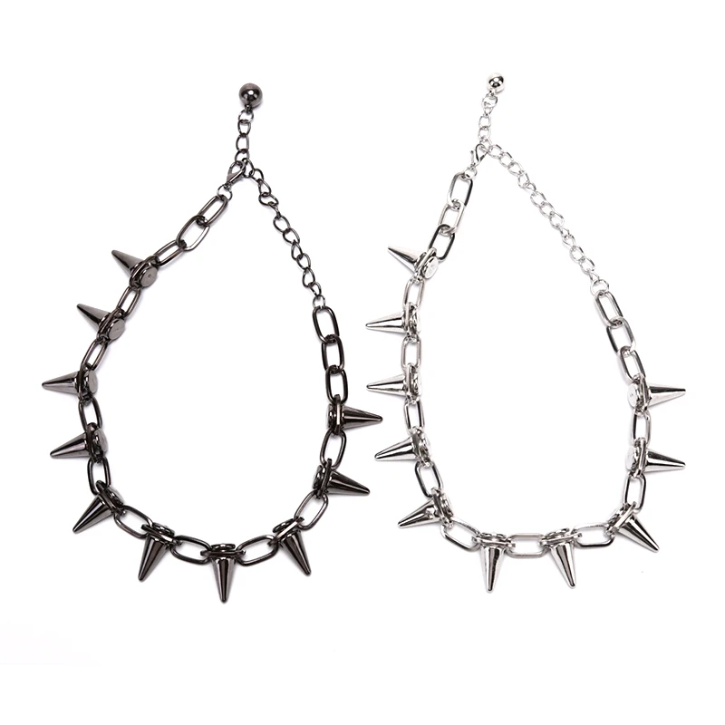 Kalung Kerah dengan Hiasan Pak - Goth Punk Spike Choker ulasan dan harga