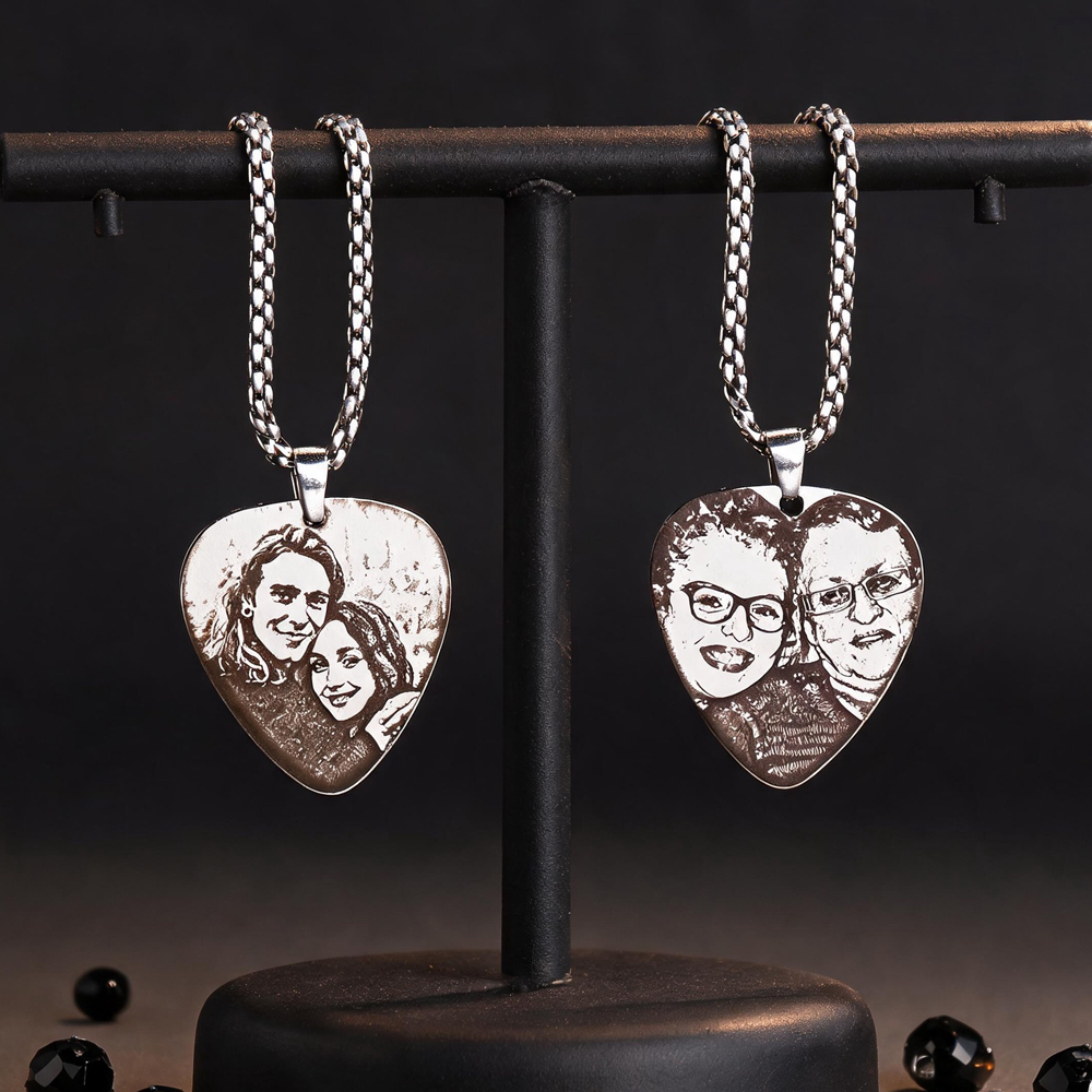 Kalung Liontin Foto Pasangan C - Custom Name Necklace Stainless Steel ulasan dan harga