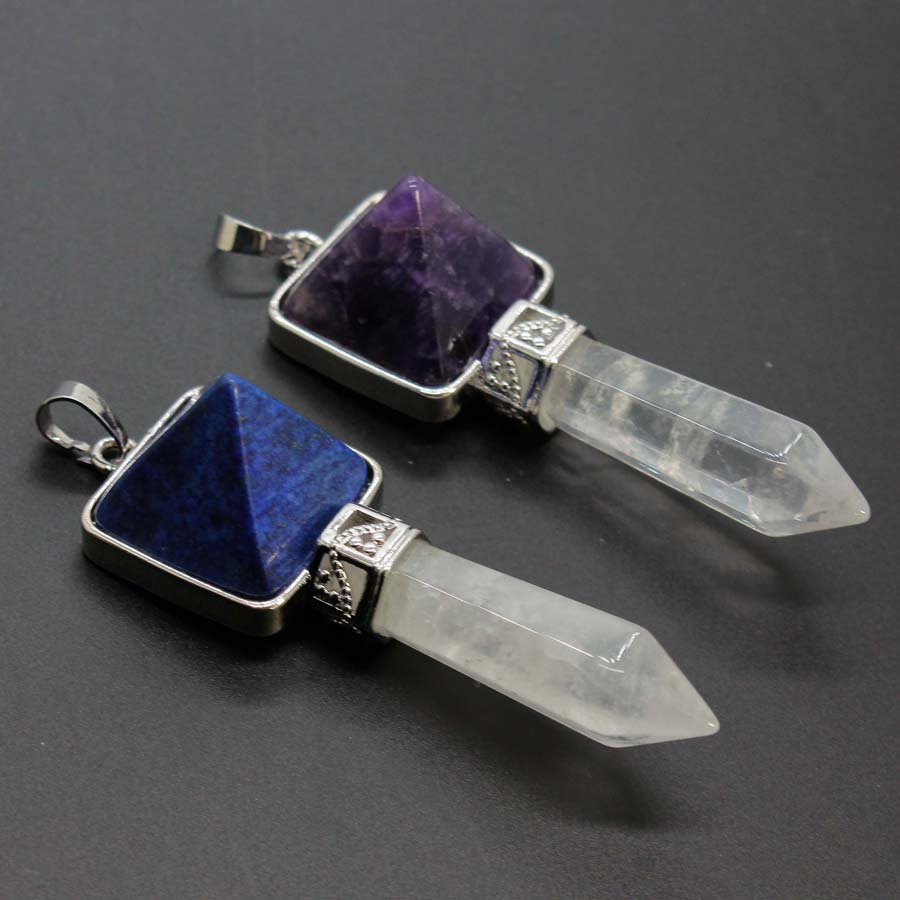 Liontin Batu Kristal Penyembuh - Crystal Pendant Necklace Natural Stone ulasan dan harga