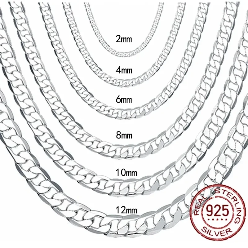 Kalung perak Sterling 925 pria - Cuban Link Chain 12Mm ulasan dan harga