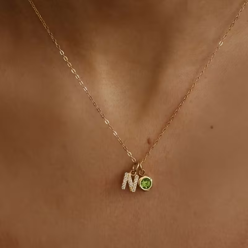 Kalung Inisial A-Z Kustom untu - Custom Name Necklace Stainless Steel ulasan dan harga