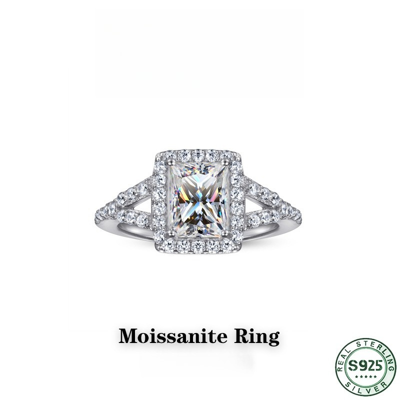Cincin moissanite 1 karat berb - Moissanite Engagement Ring 1 Carat ulasan dan harga