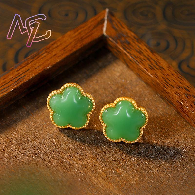 Anting Semanggi Giok Hijau Ala - Earrings ulasan dan harga