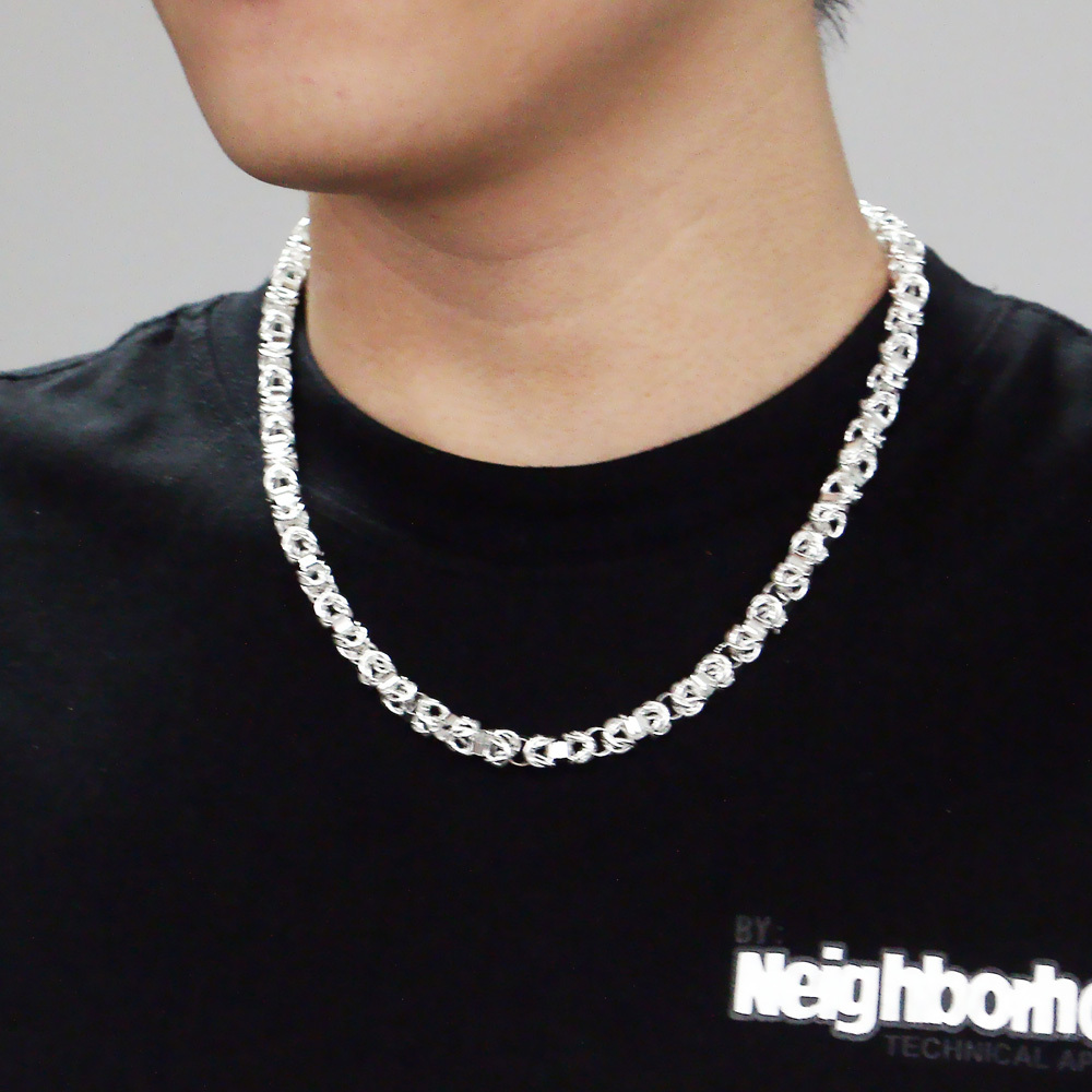 Kalung Rantai Tulang Hip Hop P - 925 Sterling Silver Chain Necklace Men ulasan dan harga