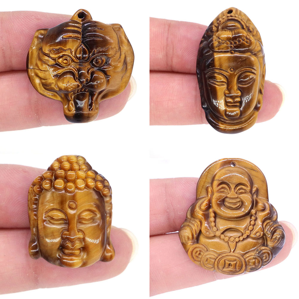 Batu Alam Mata Harimau Kristal - Crystal Pendant Necklace Natural Stone ulasan dan harga