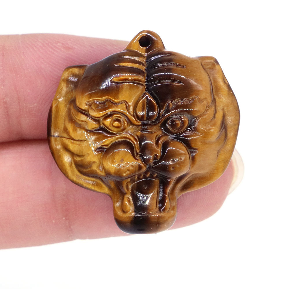 Batu Alam Mata Harimau Kristal - Crystal Pendant Necklace Natural Stone ulasan dan harga