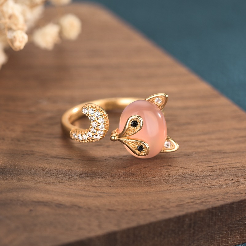 Cincin Rubah Giok Alami Merah  - Rings ulasan dan harga