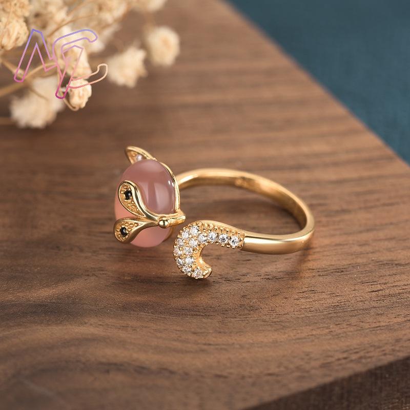 Cincin Rubah Giok Alami Merah  - Rings ulasan dan harga
