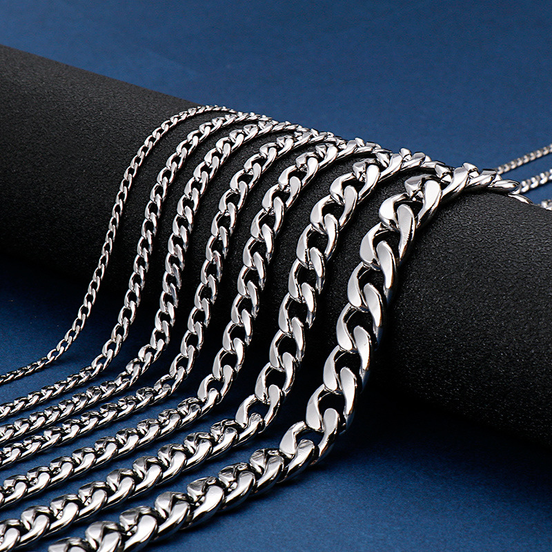 Kalung Rantai Kuba Pipih Berla - 925 Sterling Silver Chain Necklace Men ulasan dan harga