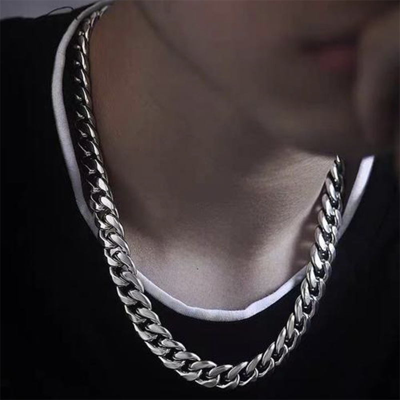Kalung Rantai Kuba Pipih Berla - 925 Sterling Silver Chain Necklace Men ulasan dan harga