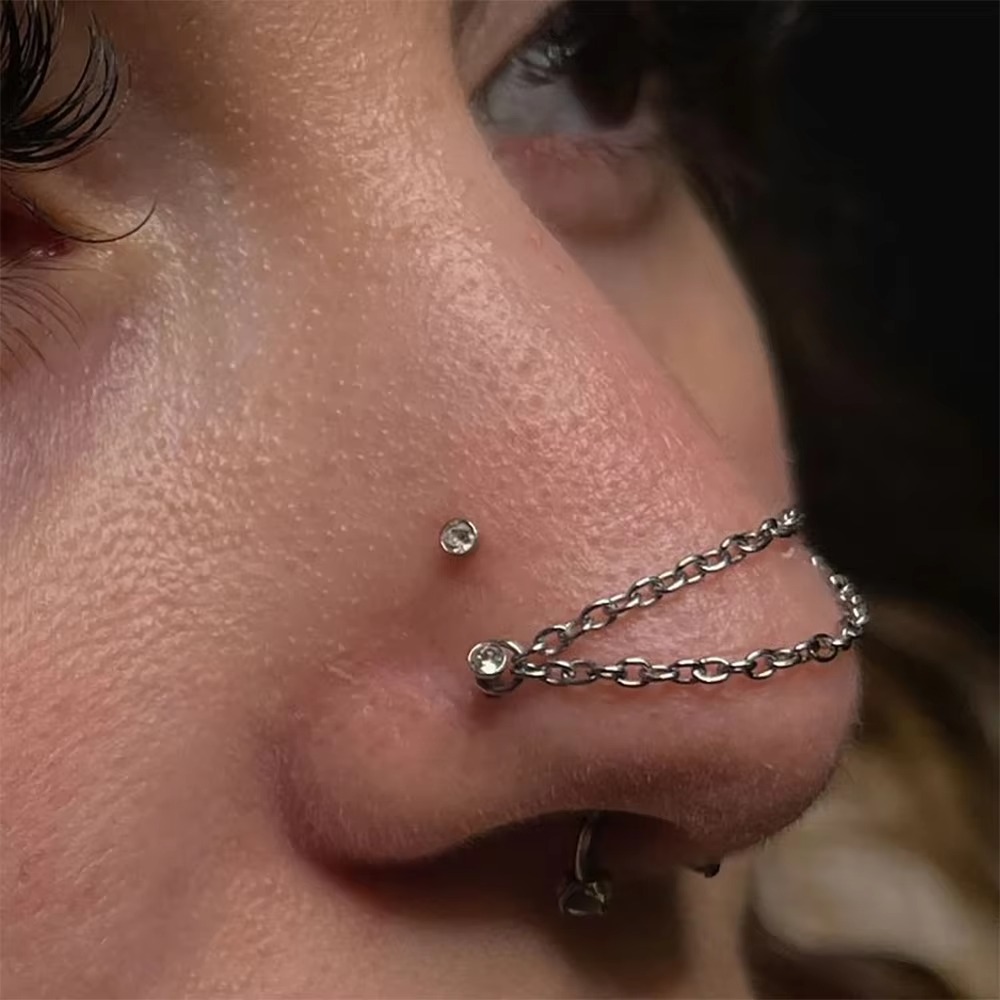 Rantai Hidung Titanium Fashion - Body Jewelry ulasan dan harga