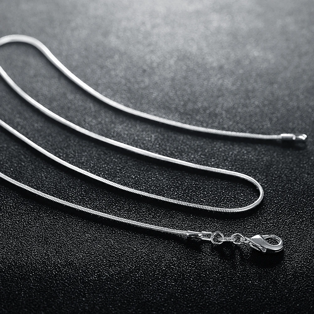 10 Buah Kalung Rantai Ular 1MM - 925 Sterling Silver Chain Necklace Men ulasan dan harga