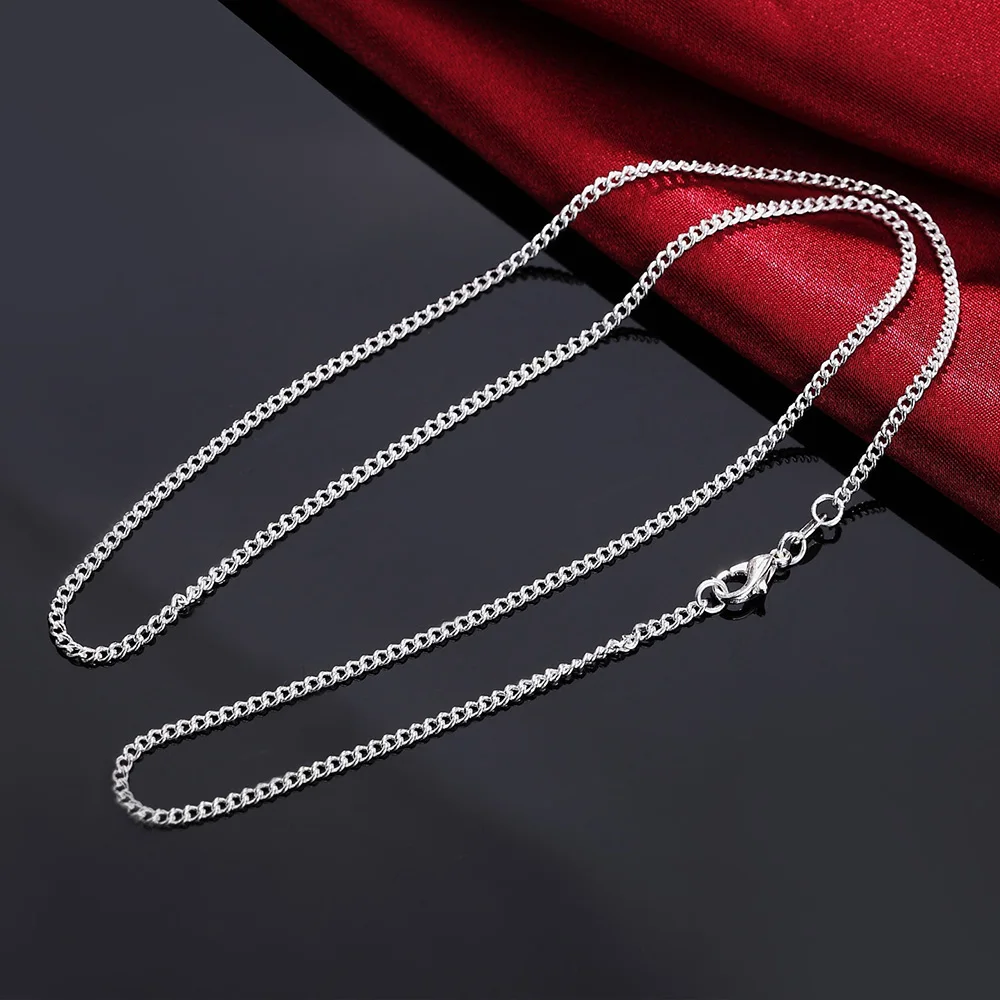 Kalung Perak Murni 925 16/18/2 - 925 Sterling Silver Chain Necklace Men ulasan dan harga
