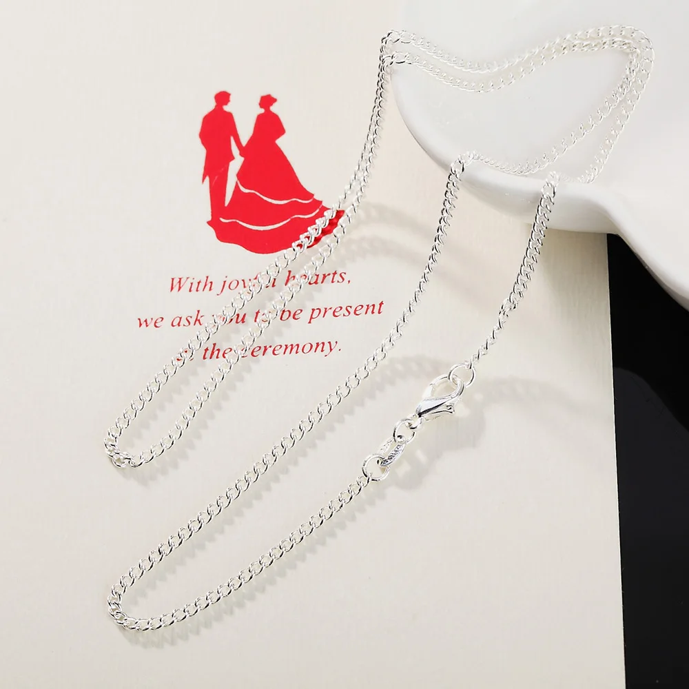 Kalung Perak Murni 925 16/18/2 - 925 Sterling Silver Chain Necklace Men ulasan dan harga