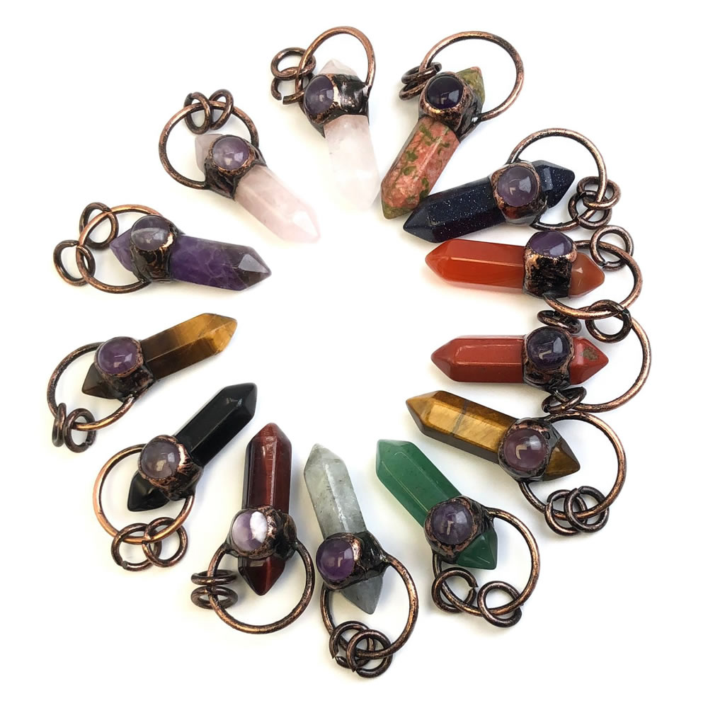Liontin Kristal Kuarsa Batu Al - Crystal Pendant Necklace Natural Stone ulasan dan harga